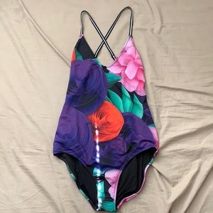 Floral one piece swimsuit